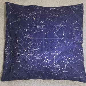 Constellation Night Sky Print Pillowcase With Pillow